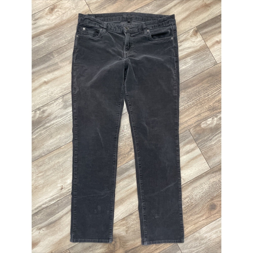 KUT From The Kloth Jeans Womens 10 Gray Corduroy Mid Rise Diana Skinny Stretch